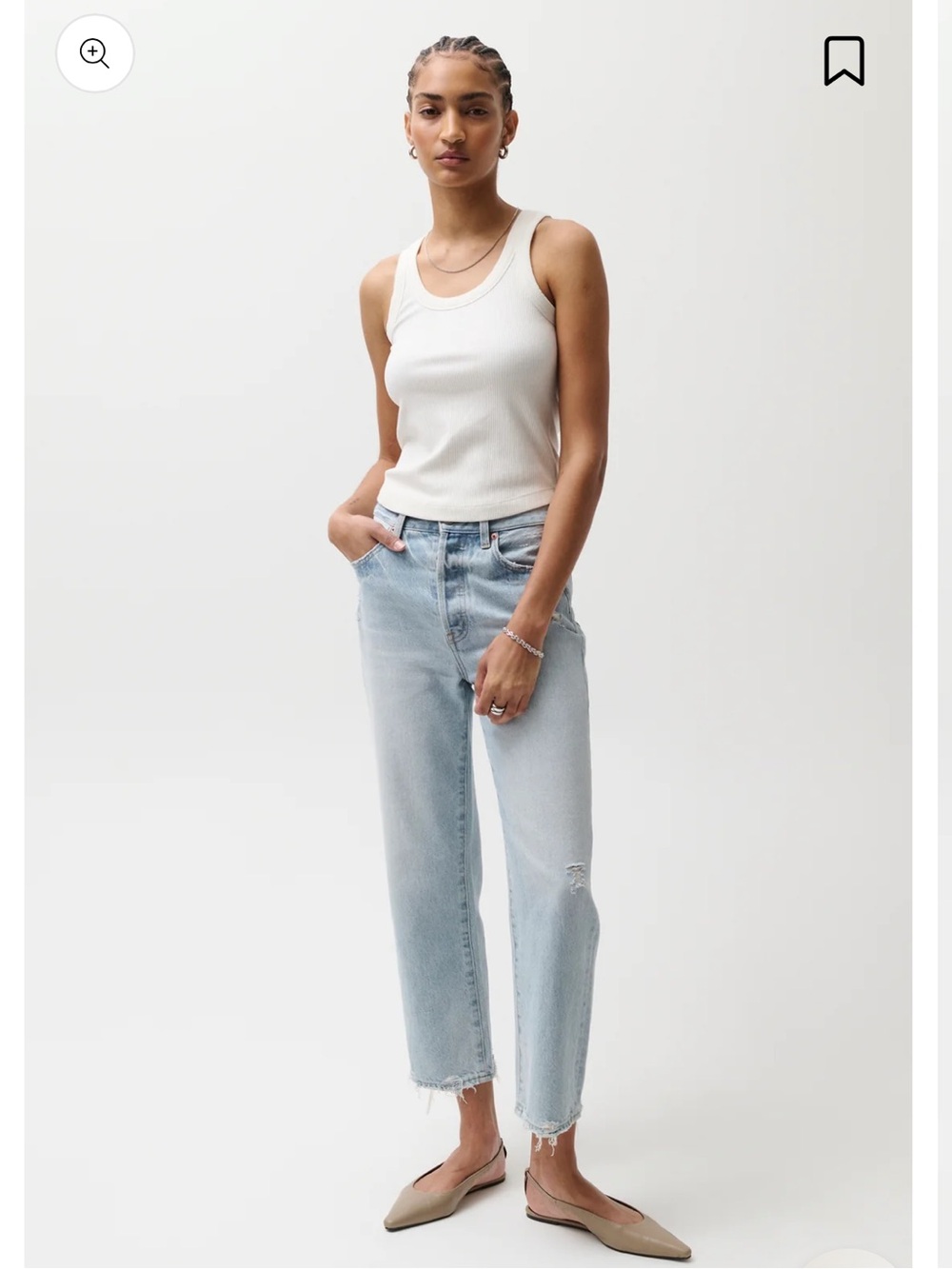 Pistola CASSIE SUPER HIGH RISE STRAIGHT JEAN in RADIANT VINTAGE
